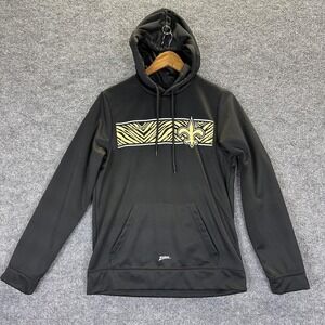 New Orleans Saints Sweatshirt Hoodie Mens Small Black NFL Football Zubaz